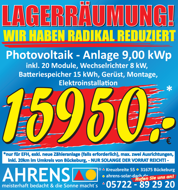 Lagerräumung SALE - Kontaktaufnahme